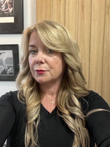 Customer photo review of Invisible Wire Human Hair Extension - Mixed Blonde