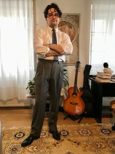 Customer photo review of CASTANGIA 1850 Gray Wool DP Dress Pants EU 50 NEW US 34