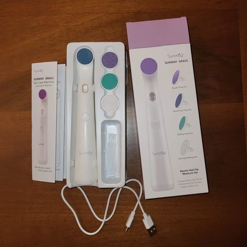 Customer photo review of SUNMAY Grace Electric Nail Files and Buffer Set