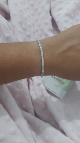 Customer photo review of CHAIRA SILVER PLATED CUBIC ZIRCONIA CLASSIC TENNIS BRACELET