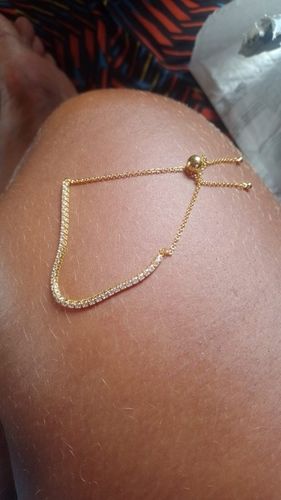 Customer photo review of CHIARA CUBIC ZIRCONIA TENNIS BRACELETS IN 14K GOLD AND SILVER PLATED