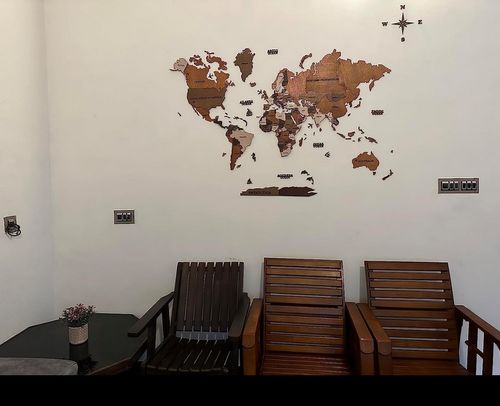 Customer photo review of 3D Wooden World Map Multicolor