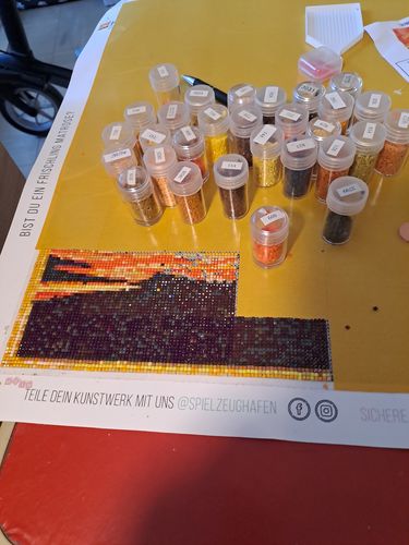 Customer photo review of Dein Wunschmotiv - als Diamond Painting (eckige Steine)