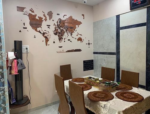 Customer photo review of 3D Wooden World Map Multicolor