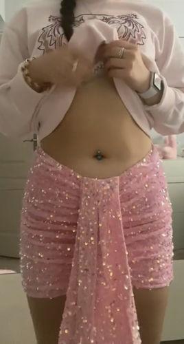Customer photo review of LIBBY Baby Pink Sequin Skirt Made In House Design (next day delivery available)