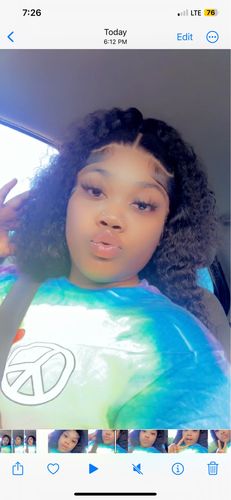 Customer photo review of Melting! Curly Swiss HD Undetectable Lace 13x4 Lace Frontal Wig