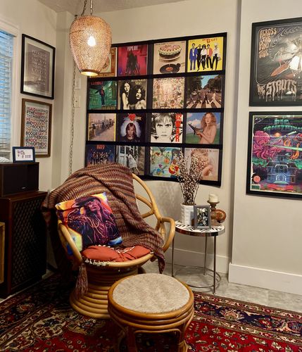 Customer photo review of 12" Vinyl Record Display Frame - LP Wall Storage