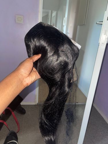 Customer photo review of What Lace?! Up To 50 Inches High Density Perfect Undetectable Swiss HD Transparent Lace Frontal Straight Wig