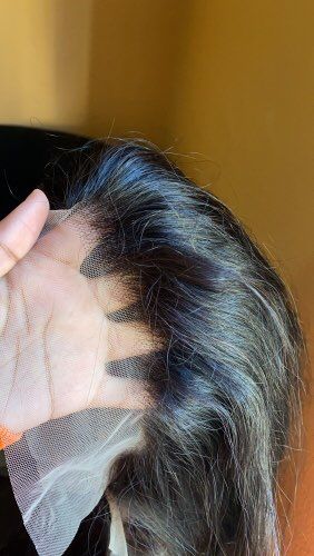 Customer photo review of What Lace?! Up To 50 Inches High Density Perfect Undetectable Swiss HD Transparent Lace Frontal Straight Wig