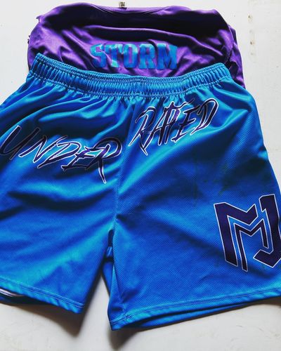 Customer photo review of Underrated Teal Shorts