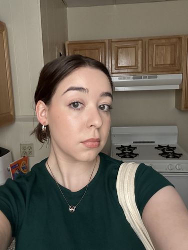 Customer photo review of Gold Cassie Hoop Clip-On Earrings