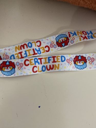 Customer photo review of Certified Clown Lanyard