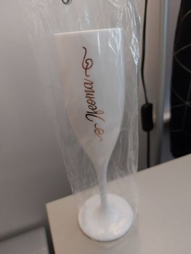 Customer photo review of CHAMPAGNE FLUTE PERSONALISED