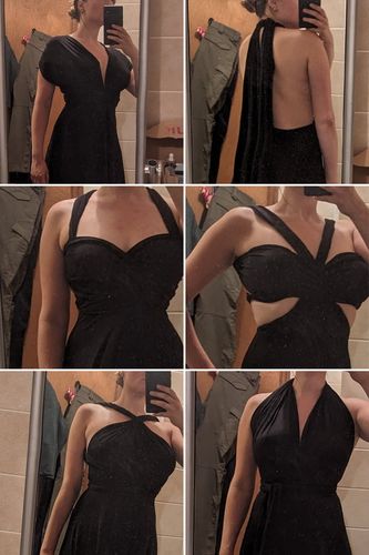 Avis photo d'un client sur Robe longue noire - CECILIA