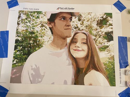 Customer photo review of Custom Paint By Numbers Kit