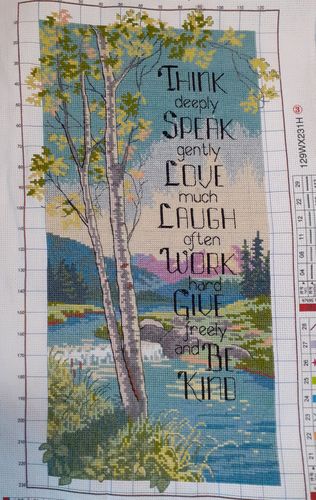 Customer photo review of Kreuzstich - Baum der Weisheit | 13x23cm
