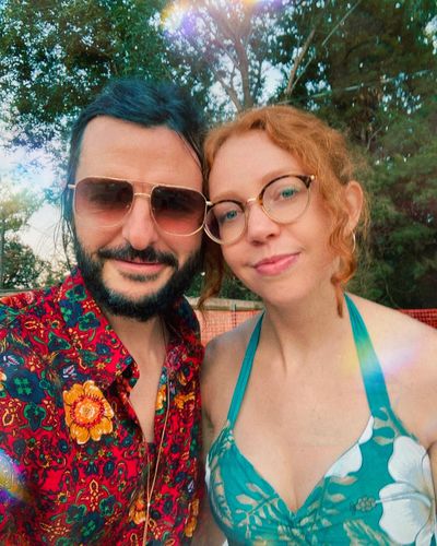 Customer photo review of Men's Vintage Floral Print Hawaiian Cotton Short Sleeve Shirt