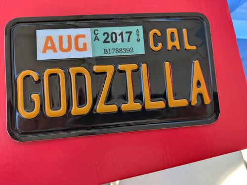 Customer photo review of 1967 CALIFORNIA MOTORCYCLE LICENSE PLATE 4"x7" (100mm x 180mm)