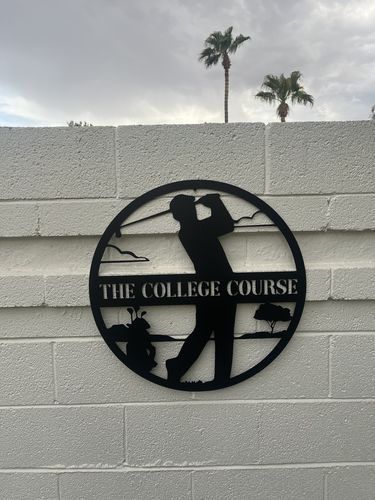 Customer photo review of Custom Golf Sign ~ Metal Porch Sign - Outdoor Sign - Personalized Metal Sign - Golfing Sign - Gift For Him