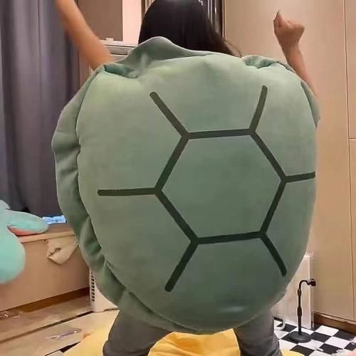 Customer photo review of Puffy Wearable Turtle Plush