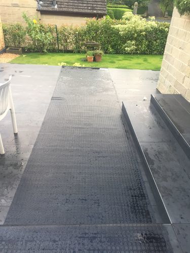 Customer photo review of Non Slip Heavy Duty Rubber Flooring Rolls Studded Dot Penny Pattern Rolls Cut Lengths