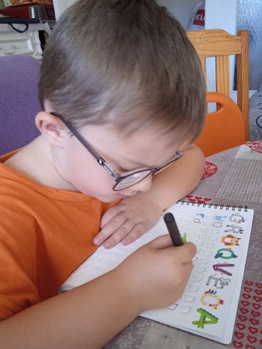 Customer photo review of 1 x Groove Calligraphy ™ - Manuels Réutilisables avec Rainures