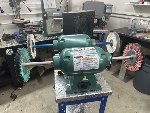 Customer photo review of 8" X 5/8 Arbor Mill Treated Airway Buffing Wheel