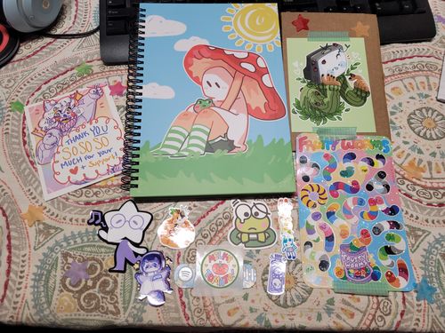 Customer photo review of Red Mushroom Ghost Notebook