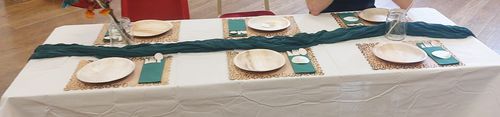 Customer photo review of 7" / 18cm Round Palm Leaf Disposable Plate