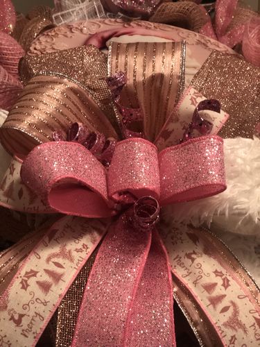 Customer photo review of Pink Linen/Irid-Clear-Silv Glit, 1.5"X10Y 41115-09-44