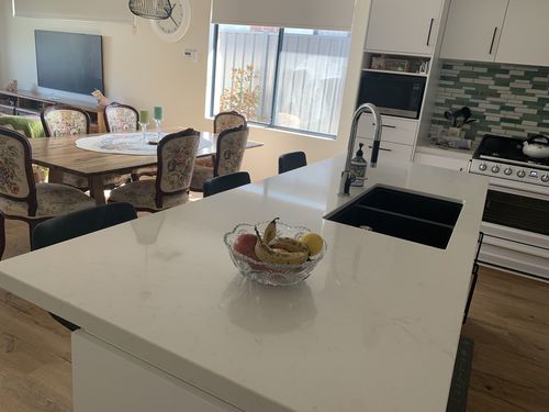 Customer photo review of Wyatt Adjustable Kitchen Bar Stool "Create Your Own"