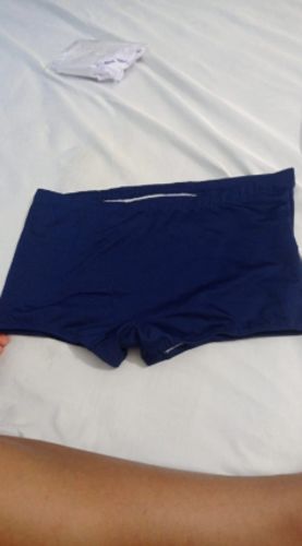Customer photo review of Sunga Azul Marinho Masculina Lisa Boxer Premium