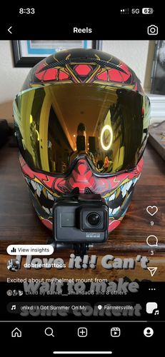 Customer photo review of Ruroc Atlas 1.0 / 2.0 / 3.0 / 4.0 Berserker Camera Mount