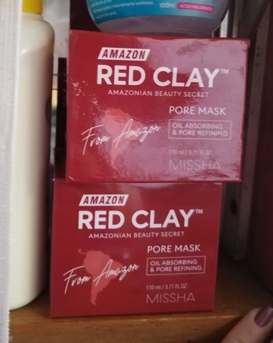 Customer photo review of Amazon Red Clay Pore Mask 110ml