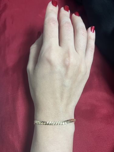 Customer photo review of *NEW* 14K Men’s Solid Cuban Bracelet (3.7MM) JTJ™ -