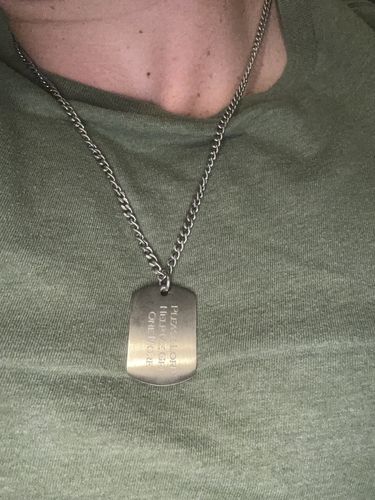 Customer photo review of Matte Dog Tag