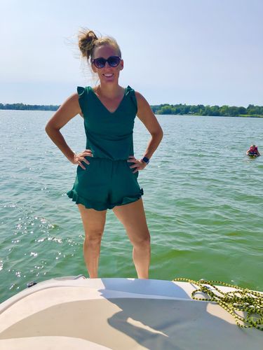 Customer photo review of ginger swim romper