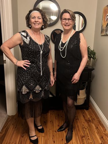 Jeanette W. review of Black & Silver Lola Plus Size Gatsby Dress image 1 out of 1