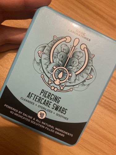 Customer photo review of Piercing Aftercare Swabs