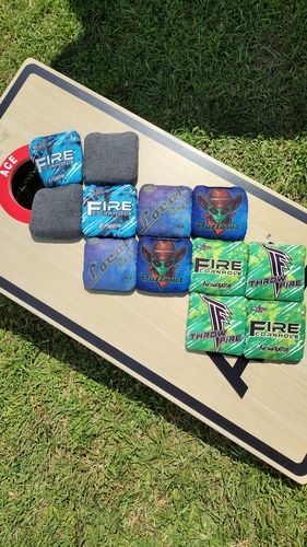Customer photo review of 2023 Fire Ember Cornhole Bags - Set of 4
