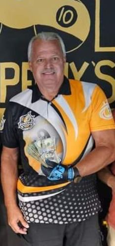 Customer photo review of Maxcorners Personalized Billiard Ball 9 Player Polo Shirt