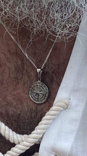 Customer photo review of "To My Husband" - Compass Pendant