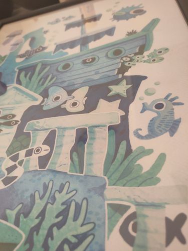 Customer photo review of Blue Fishes • Stampa A3 Firmata