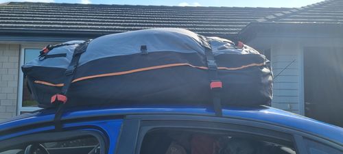 Customer photo review of Soft Shell Car Roof Rack Bag - 560L