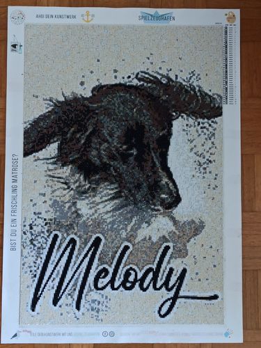 Customer photo review of Dein Liebling - als Aquarell Diamond Painting (eckige Steine)