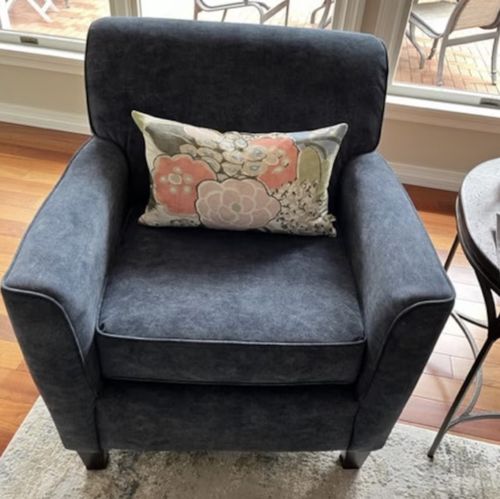 Customer photo review of Laura Floral Blush and Green Pillow Cover