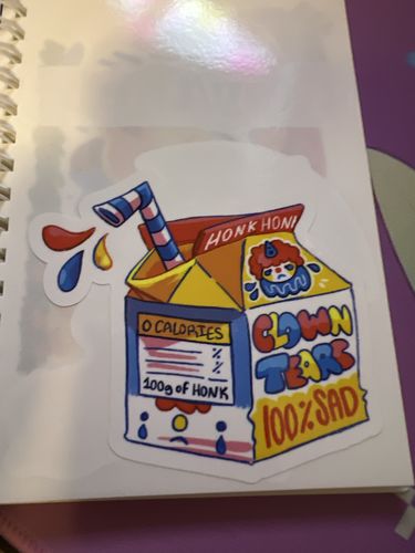 Customer photo review of Milk Carton Stickers!