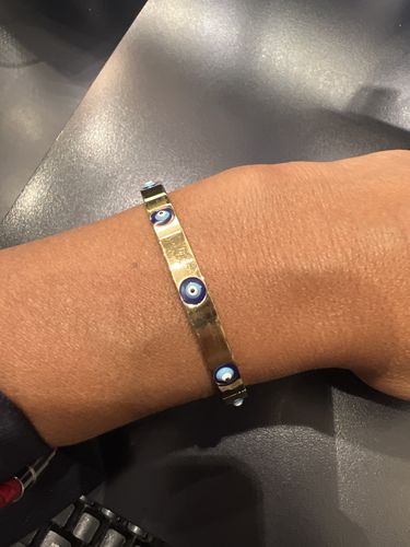 Customer photo review of Evil Eye Cuff Bangle