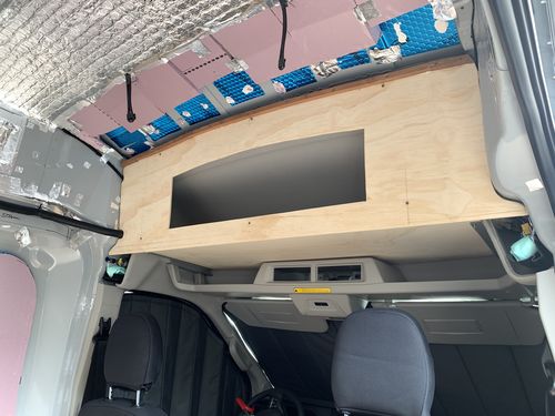 Customer photo review of Ford Transit Headliner Shelf DIY Kit