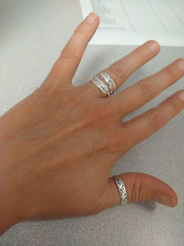 Customer photo review of Feather From An Angel Ring